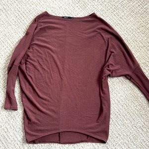 Dolman top dark rose size Small